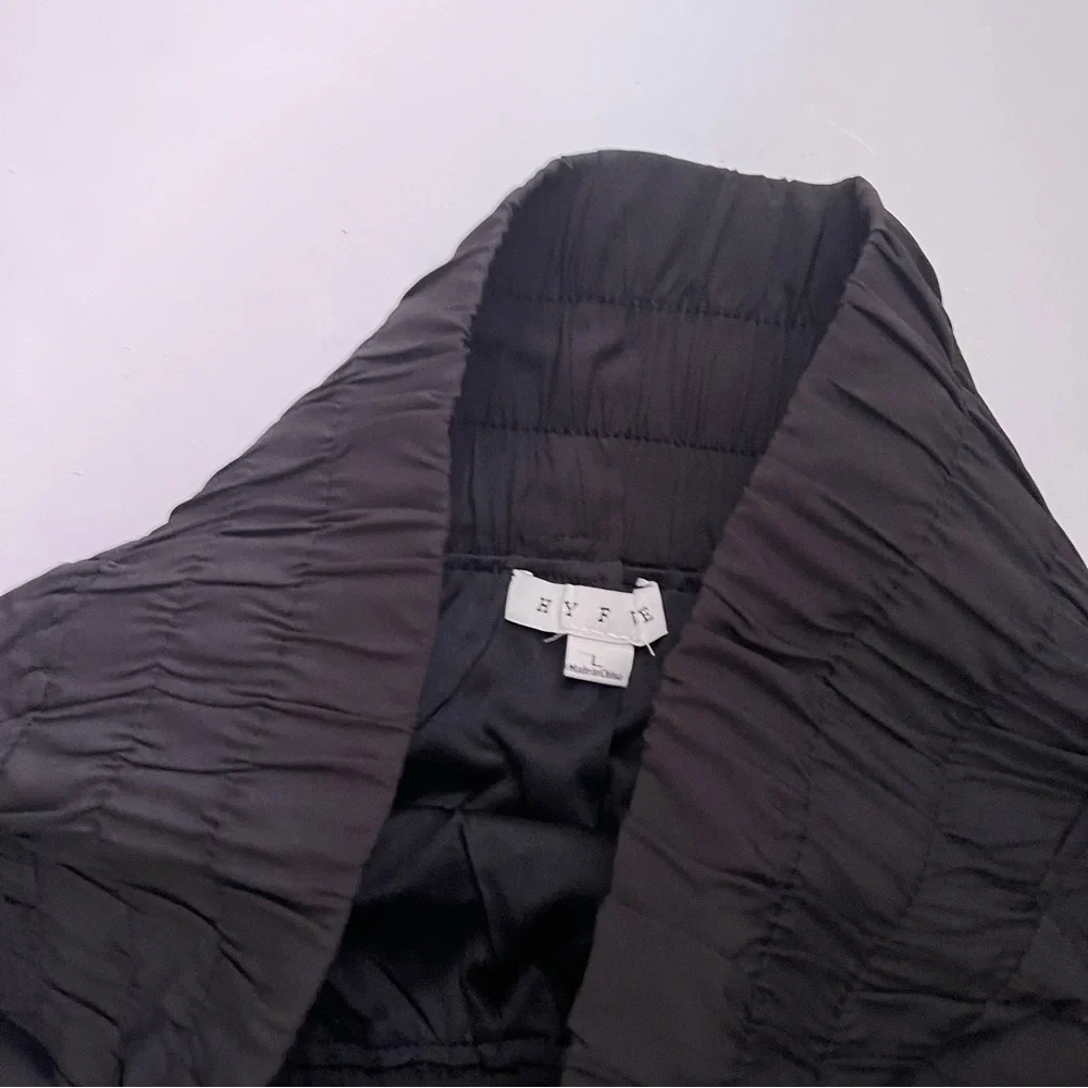 Black Paper Bag Waist Shorts - Picture 8 of 10